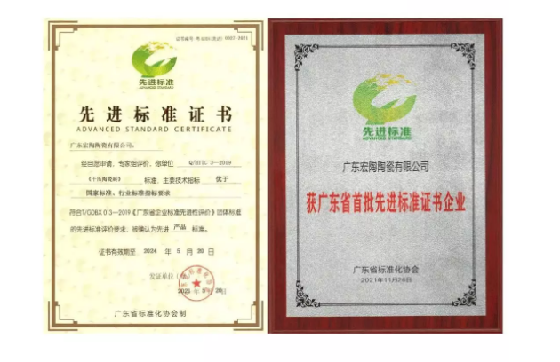91免费版视频成人91免费APP和瓷砖荣获广东省首批“先进标准”证书图